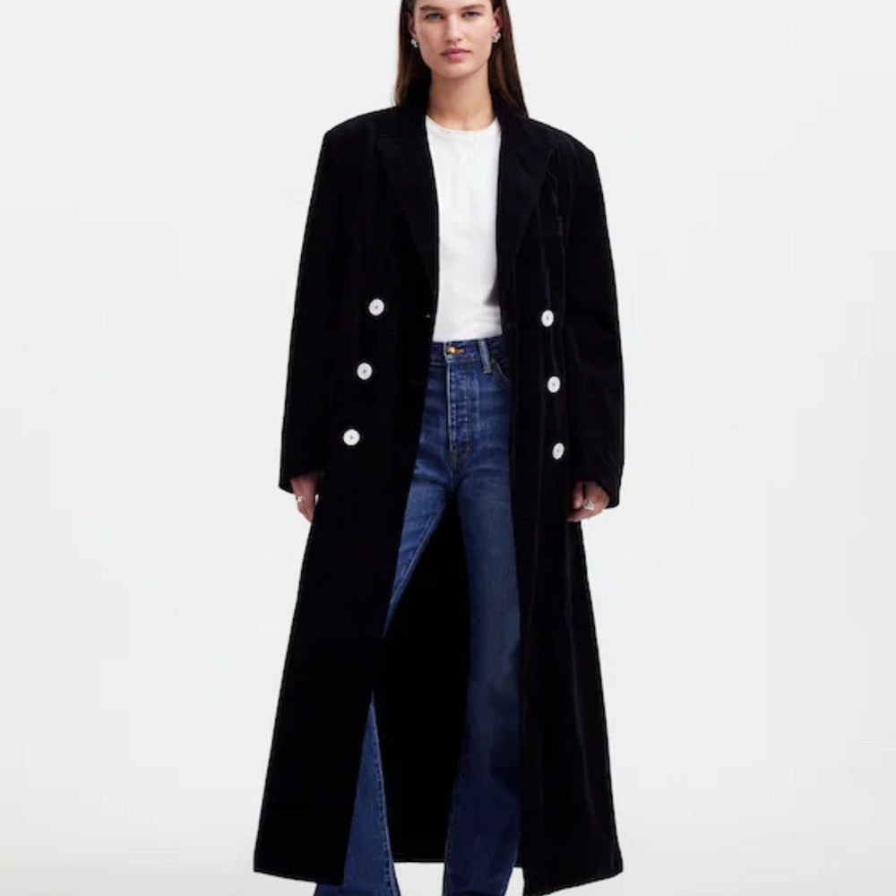 Alexa Chung for Madewell Oversized Long Coat in Corduroy